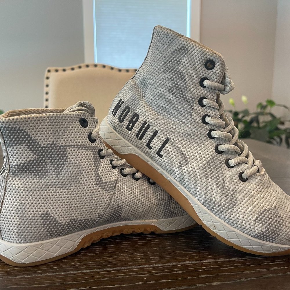 NOBULL High Top Trainers - White Camo - Woman's - Size 7.5